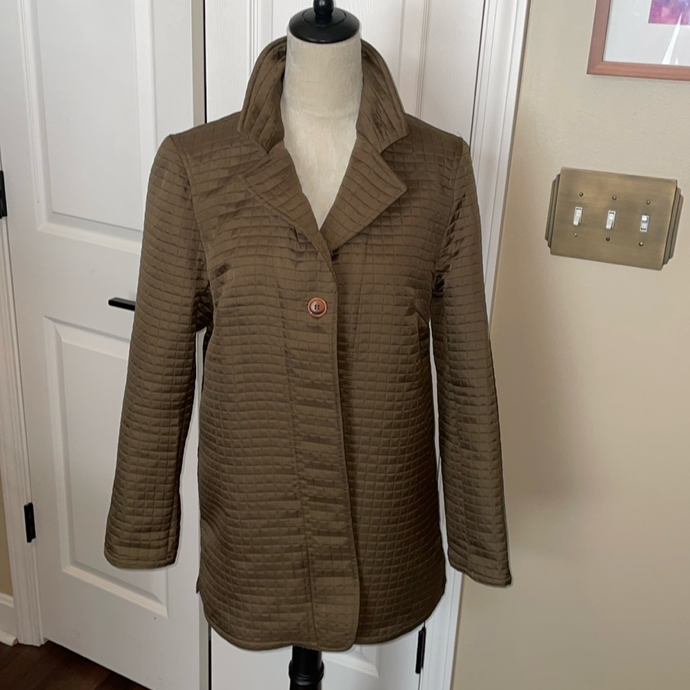Harve Benard Green Quilted Jacket Size 10‎